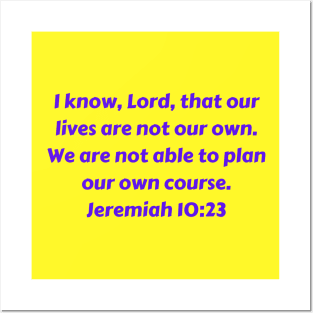 Bible Verse Jeremiah 10:23 Posters and Art